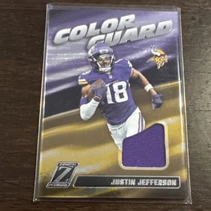 2024 Panini Zenith Justin Jefferson Color Guard Jersey #CG14 Minnesota Vikings - Picture 1 of 7