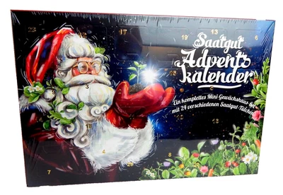 Saatgut Adventskalender für Gartenliebhaber mit Mini-Gewächshaus - Bild 1 von 2