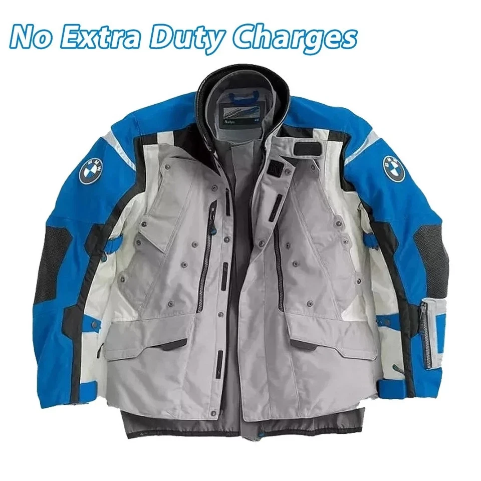 Bmw 5 GS Motorcycle Rallye Gray Blue GTX Jacket Men's Motorcycle/Motorbike RIDE - Bild 1 von 4