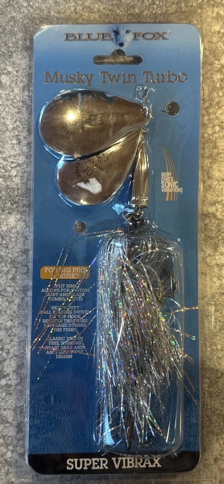 Blue Fox Musky Twin Turbo Spinner 10 Ghost Flash Foto 1 de 1