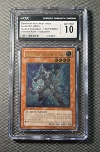 POP 1 Elemental Hero Neos Alius Yugioh 2007 TAEV-EN018 Ultimate Rare 1st CGC 10 - Picture 1 of 3