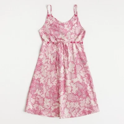 De Colección Y2K Vestido sin Mangas Talla S Rosa Floral Coqueta Babydoll Hada Cottgecore Corazones Foto 1 de 4