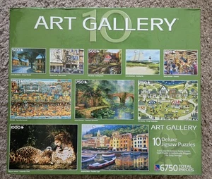 Art Gallery 2007 Jigsaw Puzzles Set Of 10 6750 Pieces New Sealed 1000 750 500 - Picture 1 of 1