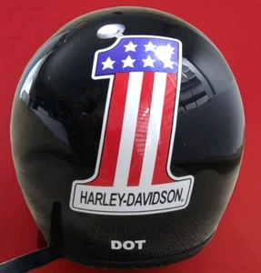 Harley Davidson 3/4 Helmet XS 6 5/8 - 6 3/4 54cm black w/Dark Tinted Visor , DOT - Picture 1 of 10