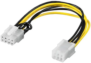 PCI Express Adapter 6 auf 8 Pin 6 polig Buchse auf 8 polig Stecker 0,2 m PCI Ex - Bild 1 von 1