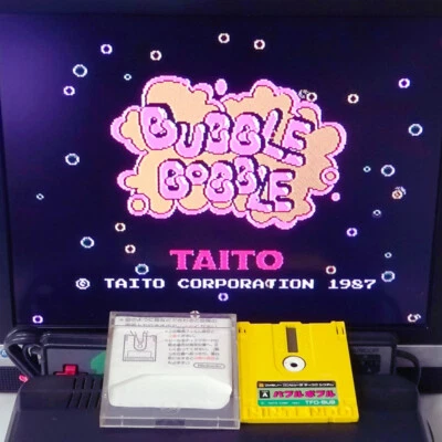 BUBBLE BOBBLE Famicom DISK Only FC Japan Import TAITO NES NTSC-J Working Tested - Image 1 of 2