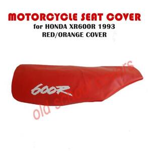 MOTORCYCLE SEAT COVER HONDA XR600R XR 600 R 1993 MODEL in ORANGE/RED