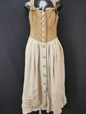 Country Line braun beige mit Träger tolles Landhaus Kleid Trachtenkleid Gr.38 - Bild 1 von 4