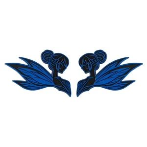 Fairy Emblem Blue 3D Badge Decal Set of 2 Auto Accessories for Car Truck SUV - Picture 1 of 6