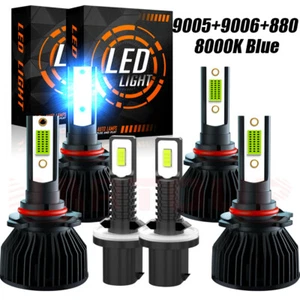 For Tahoe 2001-2006 - 6x Combo LED Headlight High Low Beam Fog Light Blue Bulbs - Bild 1 von 20