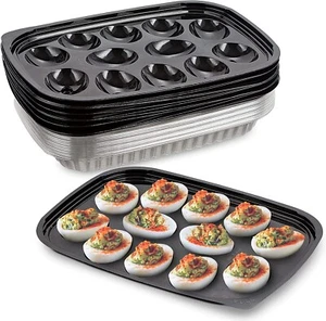 MT Products Plastic Deviled Egg Carrier/Deviled Egg Tray with Lid - Pack of 328 - Picture 1 of 7
