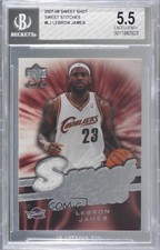 2007-08 Upper Deck Sweet Shot Stitches Memorabilia LeBron James #ST-LJ BGS 5.5