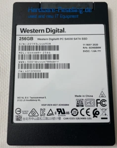 WD Sandisk 256GB PC SA530 SATA SSD 2,5 " SATA III 6G SDASB8Y-256G SD9SB8W - Afbeelding 1 van 1