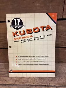 Manual de taller KUBOTA L185 L235 L245 L275 L285 L295 L305 tractor servicio reparación K-3 - Imagen 1 de 7