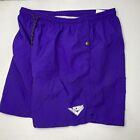 Vintage PONY Shorts Swim 5'' Nylon Trunks Retro 90s Lined Men Sz XL Purple