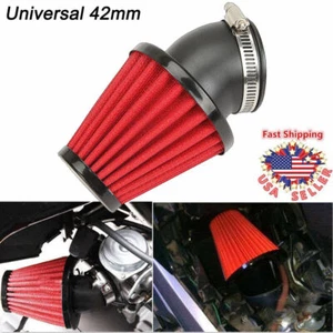 Motorcycle ATV Scooter Air Filter Cleaner 42mm Clamp for 125cc 150cc Dirt Bike - Foto 1 di 12