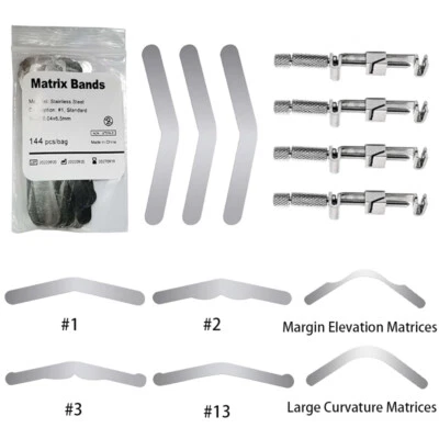 SKATTOOTH Dental Tofflemire Matrix Bands Stainless Steel Bands Universal Matrix Retainers