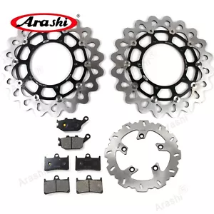 Rotor de disco de freno delantero trasero + pastillas de freno para Yamaha FZ1 FAZER 1000 2006-2012 - Imagen 1 de 13