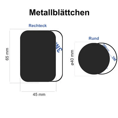 Metallplättchen für Magnet Smartphone Handy Halterung Auto Metallplatte Kleber - Bild 1 von 4