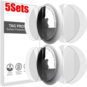 5 Set Screen Protectors Front/Back Films for Apple Airtag Clear Anti-Scratch TPU - Picture 1 of 12