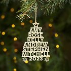 Customized Wooden Family Christmas Decoration, Holiday Tree Ornament Featuring