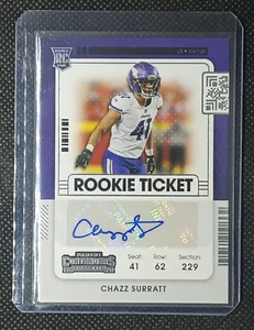 Chazz Surratt 2021 Panini Contenders Rookie Ticket Auto Vikings UNC - Bild 1 von 2