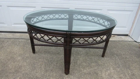 Ficks Reed Bamboo Wicker Coffee Table Cover