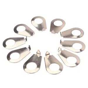 For Gibson Les Paul Chrome 8.5MM Guitar Indicator Knob Pointer Plates Kits 10Pcs - Picture 1 of 10