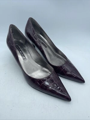 Zapatos de tacón Bandolino charol bayas imitación cuero punta TALLA 7.5W Y2K Foto 1 de 4