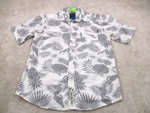 KAVU Shirt Mens Medium White Pineapple Print Hawaiian Cotton Casual Button Up - Picture 1 of 10