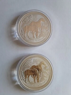 N 2 ONCE-1 ONCIA LUNAR II CAVALLO 2014 PRIVY+CAVALLO 2014 (ARGENTO PURO FDC/BU. - Immagine 1 di 4