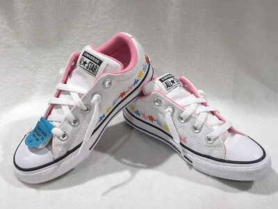 Converse CTAS Street White/Multicolor Girl's Slip-On Sneakers-Assorted Sizes NWB - Image 1 of 4