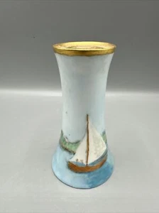 "Velero vintage O&EG Royal Austria lago agitador pintado a mano tapón de corcho 4,25" - Imagen 1 de 10