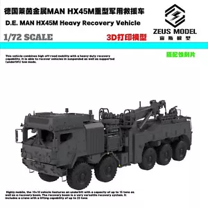3D Printed 1/72/87/144 Germany Rheinmetall MAN HX45M10X10 Rescue Crane Model Kit - Picture 1 of 11