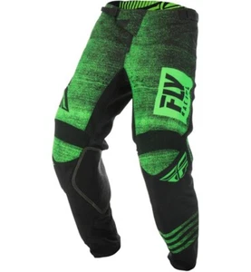 FLY RACING - YOUTH KINETIC NOIZ PANT NEON GREEN/BLACK SIZE Y-26 - Picture 1 of 4