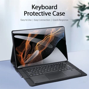 Für Samsung Tab S8+/S7/S7 FE/S9 Ultra Tragbare Leder Abnehmbare Tastatur Hülle - Bild 1 von 6