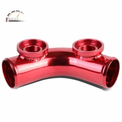 RED TYPE-SSQV 2.5" 70 DEGREE TURBO BLOW OFF VALVE DUAL FLANGE PIPE ADAPTOR - Image 1 of 4