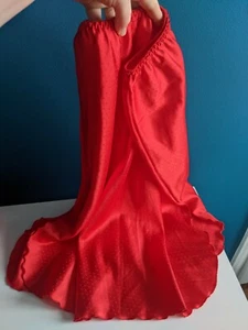 Vintage BESTFORM RED Polyester Polka Dot Slip M USA PIN-UP Sexy Retro Slits 24" - Picture 1 of 5