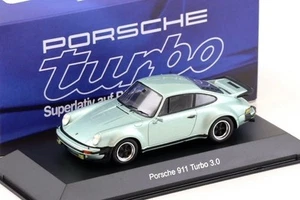 Spark 1/43 Porsche 911 Turbo 3.0 Coupé 1977 argento verde metallizzato - Foto 1 di 2