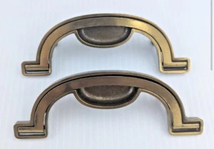 Drexel Accolade Brass Campaign Bail Pull Handle 3.5” Center Holes & Screws - Picture 1 of 4