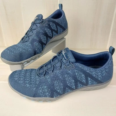 Skechers Breathe Easy Infi-Knity Women's 9 M Navy Blue Slip On Shoes Air Cooled - Image 1 of 4