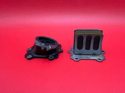 1995 Suzuki 93-95 RM250 89-98 RMX250 OEM Reed Valve 13150-28E01 + Intake Pipe - Image 1 of 4