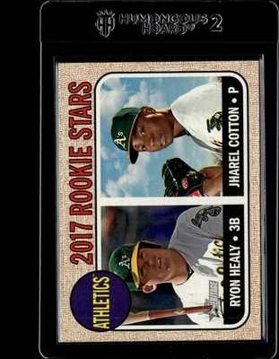 2017 Topps Heritage #199 Athletics Rookie Stars Ryon Healy / Jharel Cotton RC - Image 1 of 2