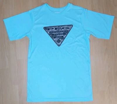 Columbia PFG Shirt Youth Boys XL 18/20 Teal Omni Shade Sun Protection  - Image 1 of 4