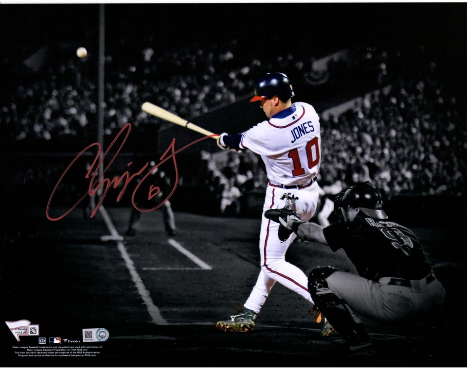 Chipper Jones Atlanta Braves Autographed 11" x 14" Spotlight Photograph - Image 1 of 1