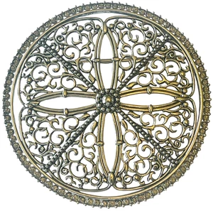 Belt Buckle Interchangeable Statement Silver Tone Rhinestones Filigree Floral - Picture 1 of 11