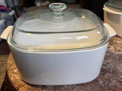 CorningWare A-5-B All White Casserole Dish With A-12-C Pyrex Lid Vintage NEW - Image 1 of 4