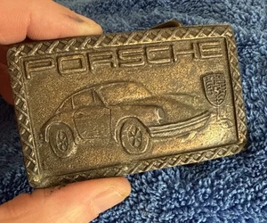 Vintage Porsche Log 911 Sports Car Metal Belt 44 - Picture 1 of 2