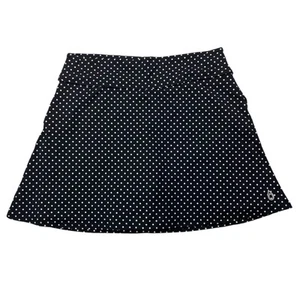Dona Jo (3) Women’s XL XLARGE Black/White Polka Dots Back Ruffles Skirt Skort - Picture 1 of 16