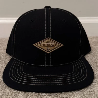 Long Beach State Black Snapback Hat Top of the World - Image 1 of 3